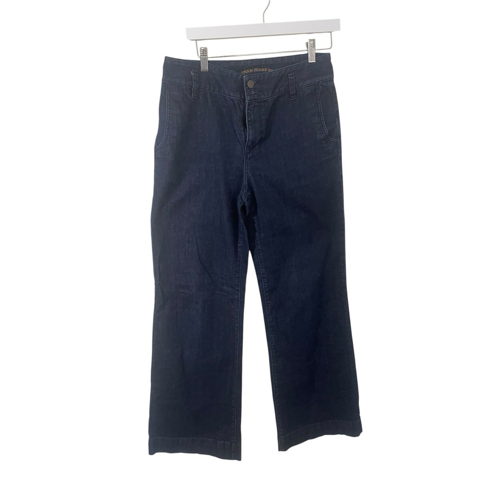 Vintage Lauren Jeans Co Ralph Lauren Jeans Womens 8 Blue Wide Leg Denim Pants